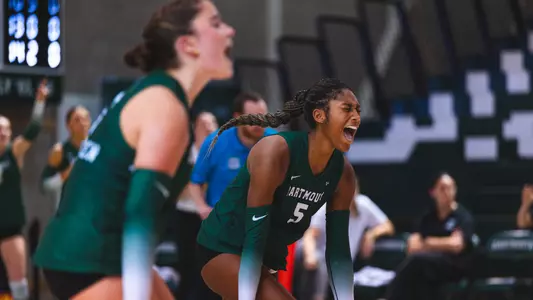 Zori Brown screams following a point