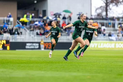 Stephanie Lathrop after her goal against Princeton