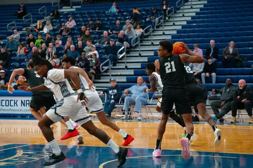 Brandon Mitchell-Day plays against St. Peter's