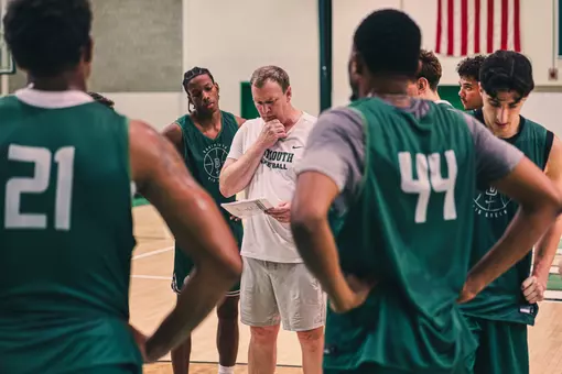 David McLaughlin talks to the team