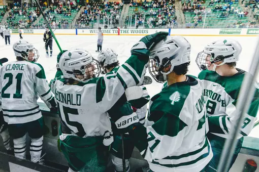 Cam MacDonald and Brock Cummings on the bench