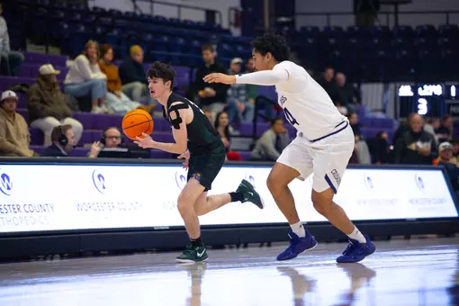 Connor Amundsen plays against Holy Cross