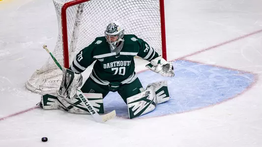 Emmett Croteau makes save vs Clarkson
