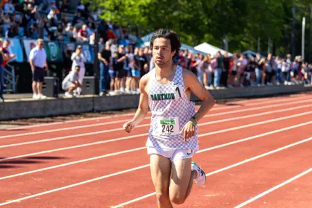 Albert Velikonja runs the 1500m at the outdoor championships