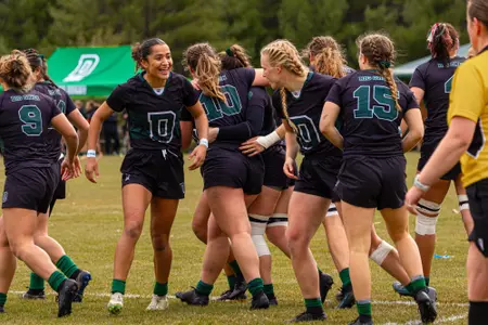 Rugby celebrates vs Brown