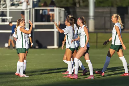 Maeve Theobald after her goal against Merrimack