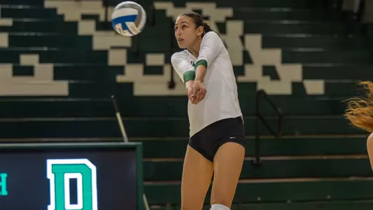 Irmak Makasci digs ball vs Laval