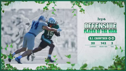 D.J. Crowther Ivy League Offensive Player of the Week