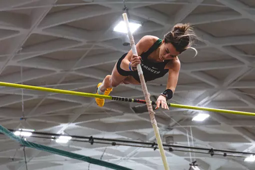 pole vaulter competes at dartmouth's home meet