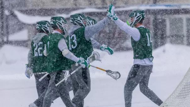 Men's Lacrosse Team Celebration Tufts