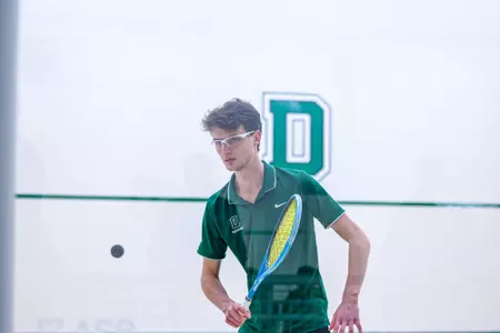 Warren Klein plays squash