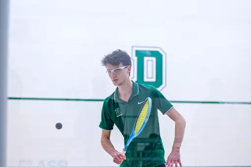 Warren Klein plays squash