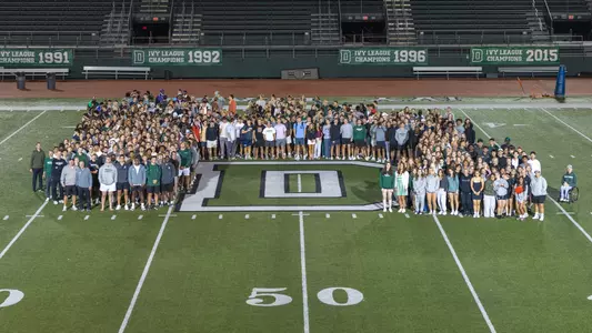 Dartmouth Student-Athletes around the Dartmouth D