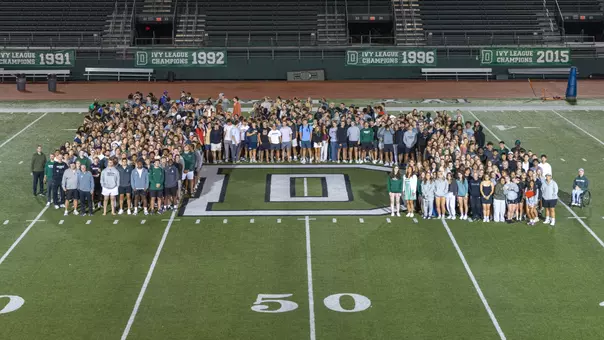 Dartmouth Student-Athletes around the Dartmouth D