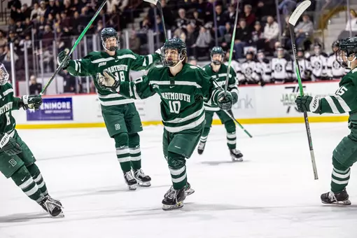 Hayden Stavroff celebrates a goal