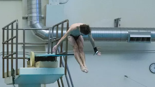 McCoy Lyman 3-meter dive at home