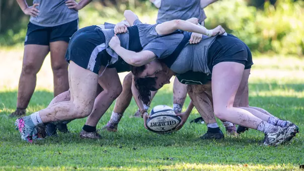 Rugby 7s scrum in Fiji
