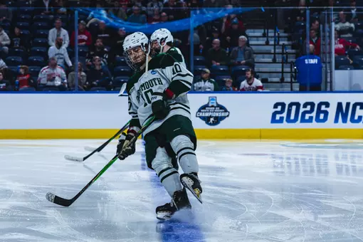 Hayden Stavroff stops during lineup at NCAA Tournament