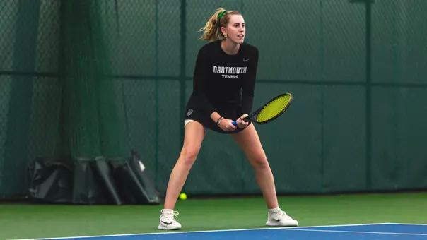 Peyton Capuano awaits serve vs. Yale