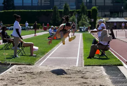 Mariella Schweitzer at the long jump