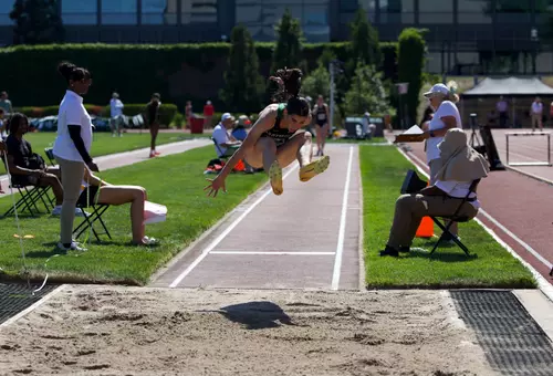 Mariella Schweitzer at the long jump