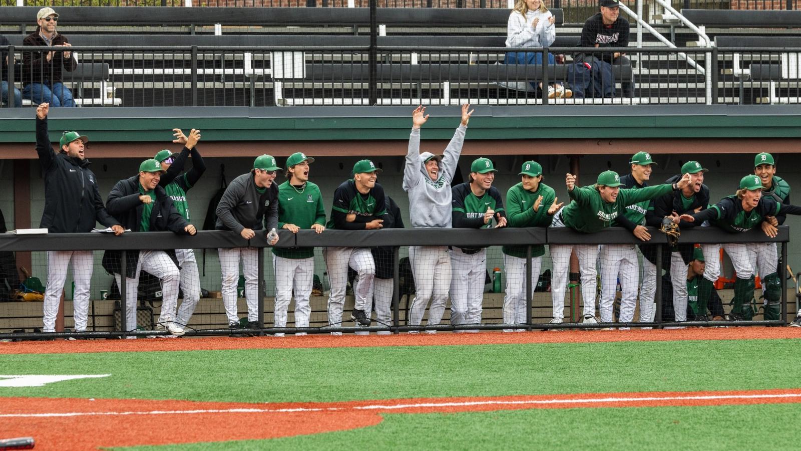 BSB Dugout cheers vs Manhattan