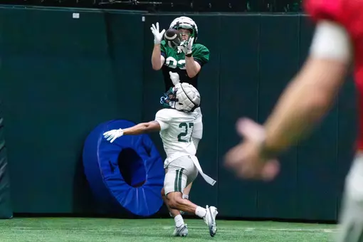 Dartmouth football catch in spring practice