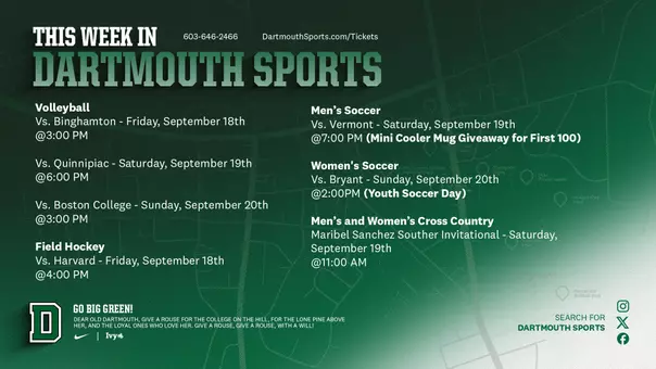This Week in Dartmouth Sports