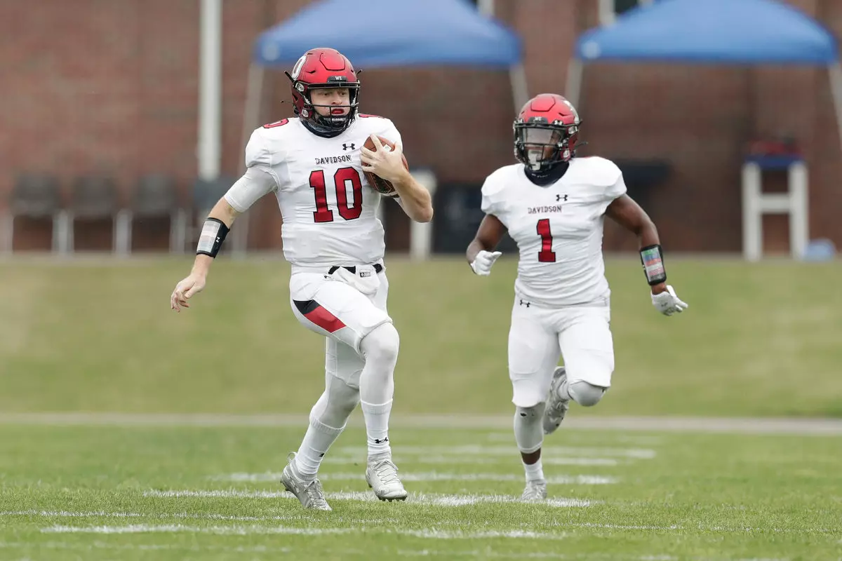 Presbyterian takes on Davidson in non-conference football action at Bailey Memorial Stadium on Saturday, April 10, 2021 in Clinton, South Carolina.