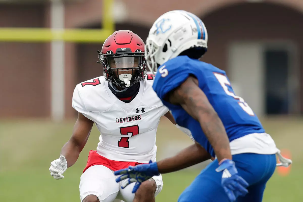 Presbyterian takes on Davidson in non-conference football action at Bailey Memorial Stadium on Saturday, April 10, 2021 in Clinton, South Carolina.