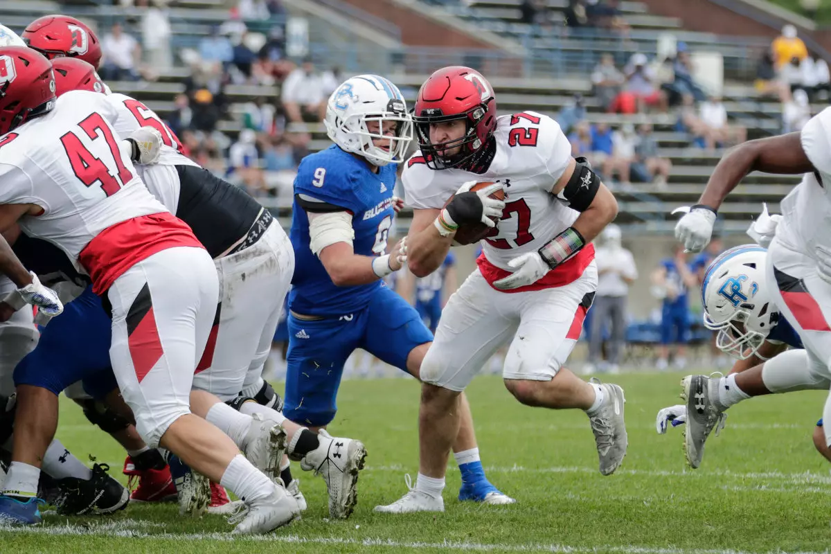 Presbyterian takes on Davidson in non-conference football action at Bailey Memorial Stadium on Saturday, April 10, 2021 in Clinton, South Carolina.