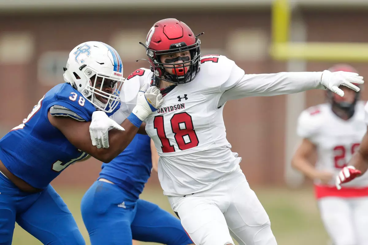 Presbyterian takes on Davidson in non-conference football action at Bailey Memorial Stadium on Saturday, April 10, 2021 in Clinton, South Carolina.