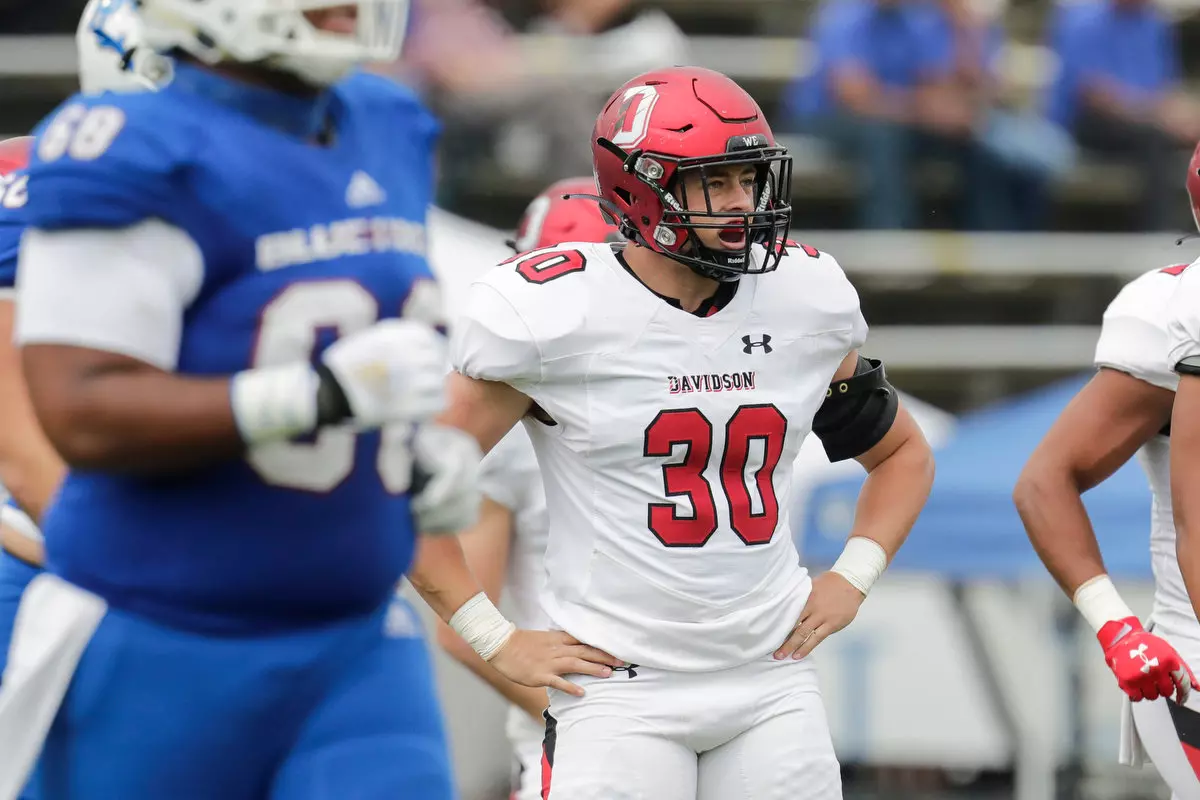 Presbyterian takes on Davidson in non-conference football action at Bailey Memorial Stadium on Saturday, April 10, 2021 in Clinton, South Carolina.