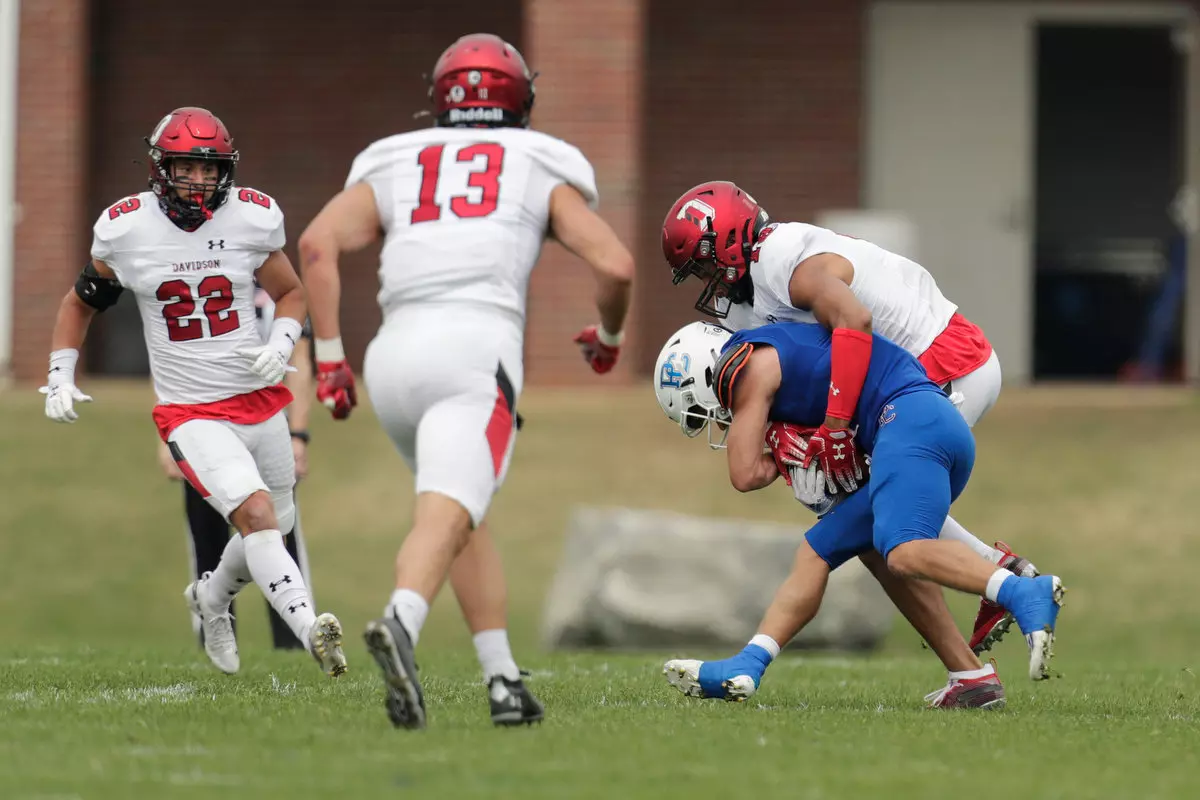 Presbyterian takes on Davidson in non-conference football action at Bailey Memorial Stadium on Saturday, April 10, 2021 in Clinton, South Carolina.