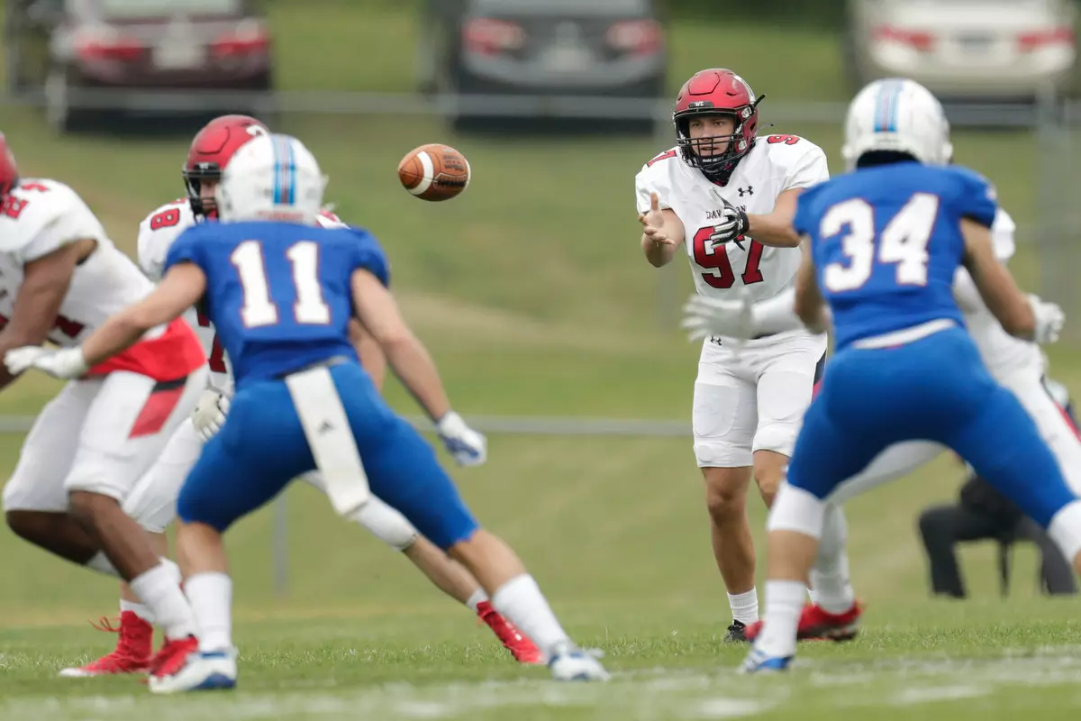 Presbyterian takes on Davidson in non-conference football action at Bailey Memorial Stadium on Saturday, April 10, 2021 in Clinton, South Carolina.