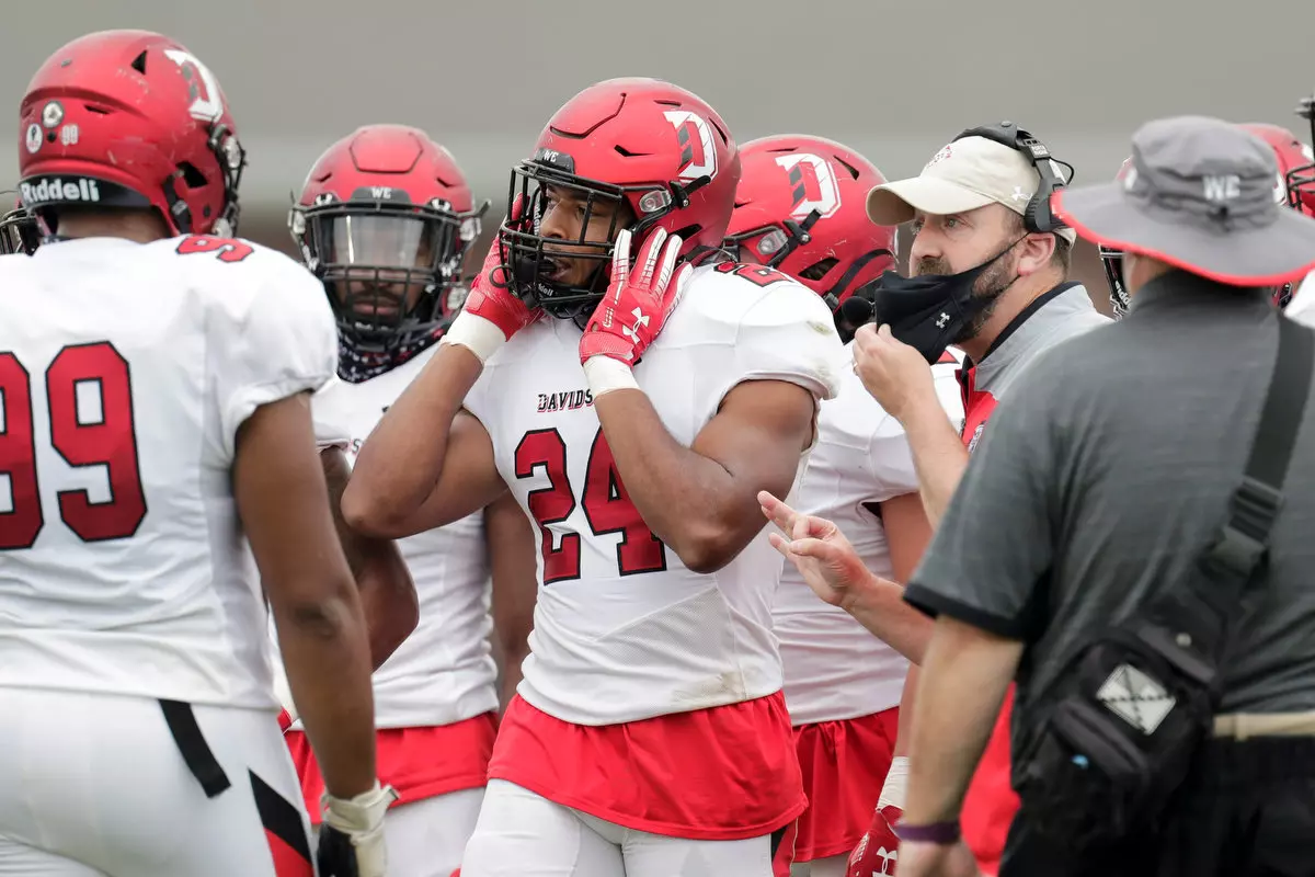 Presbyterian takes on Davidson in non-conference football action at Bailey Memorial Stadium on Saturday, April 10, 2021 in Clinton, South Carolina.