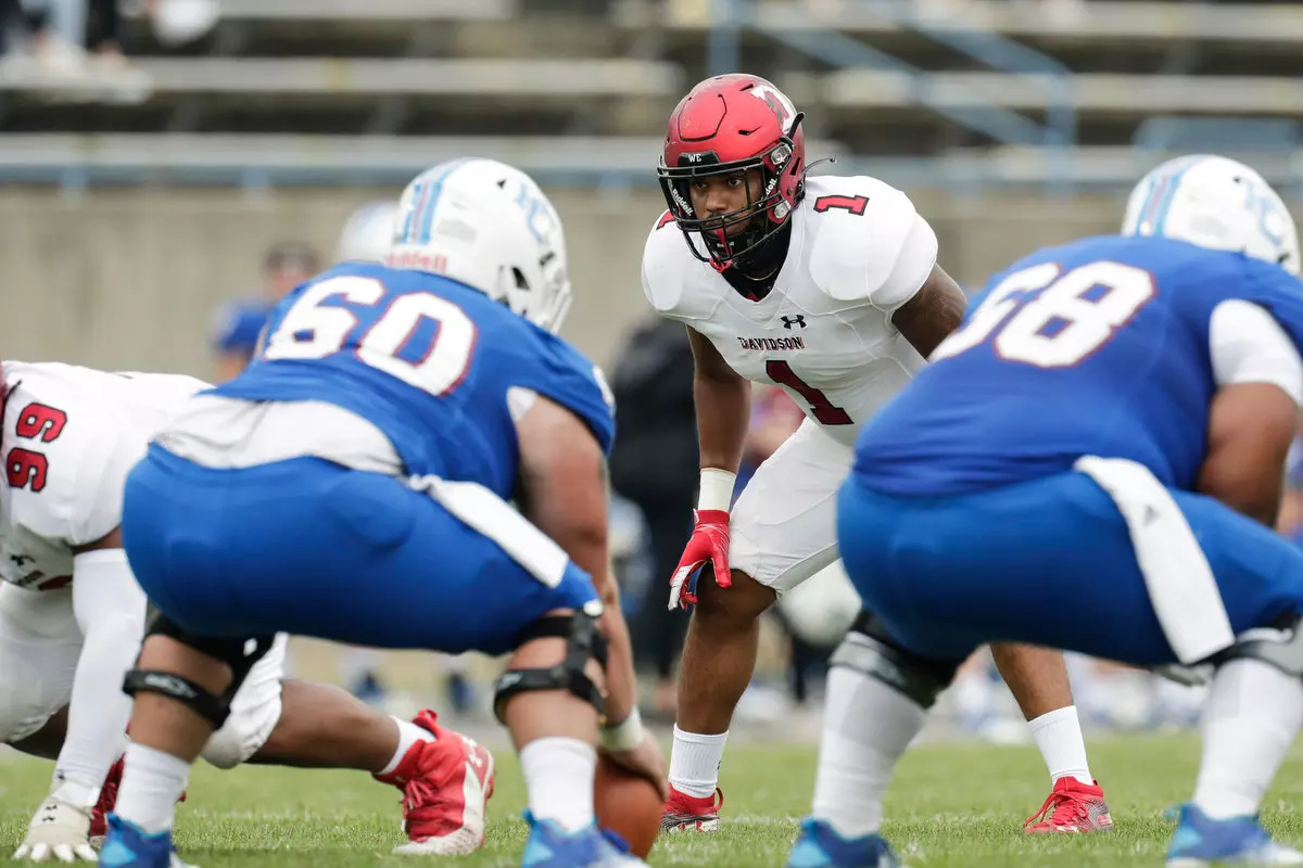 Presbyterian takes on Davidson in non-conference football action at Bailey Memorial Stadium on Saturday, April 10, 2021 in Clinton, South Carolina.