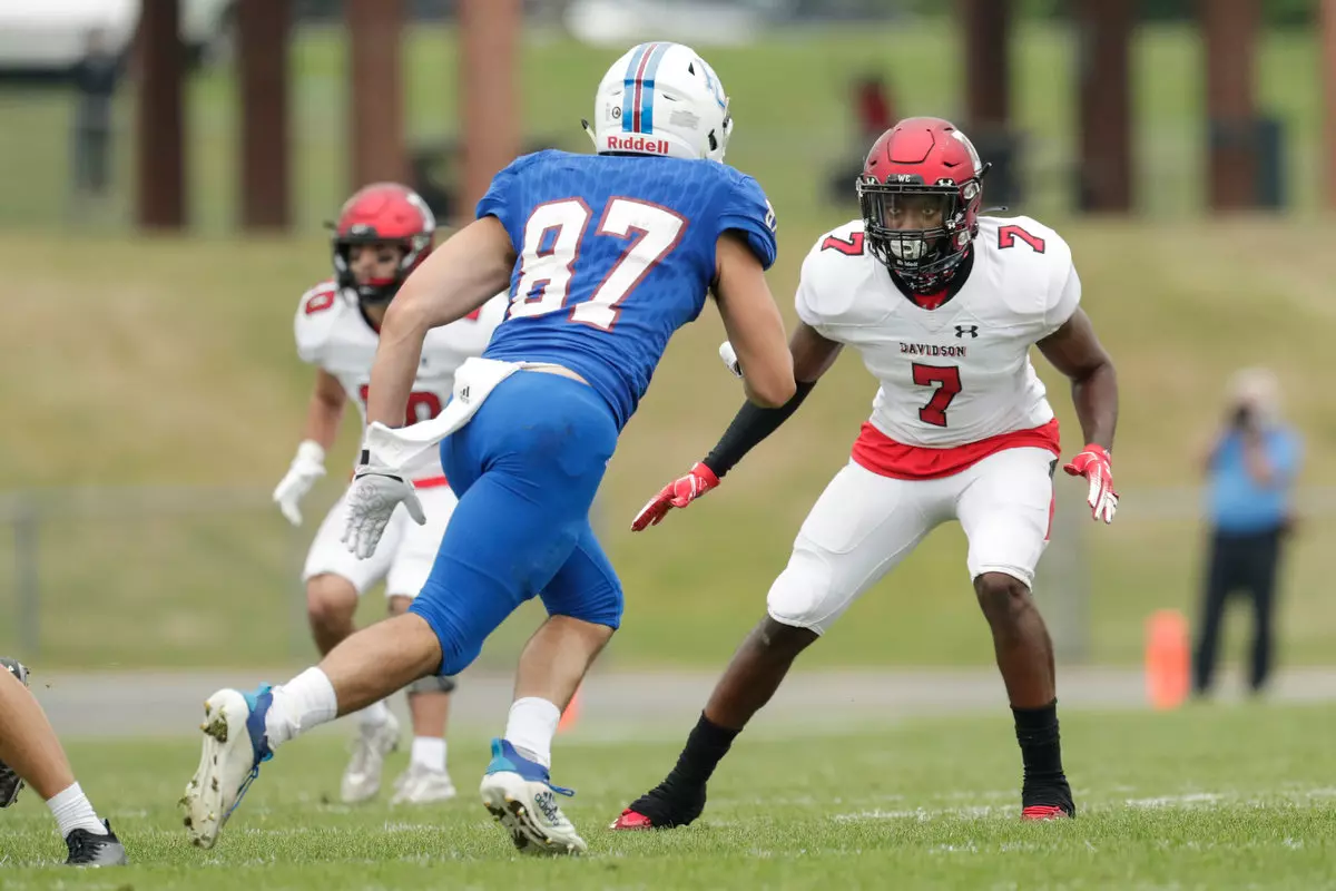 Presbyterian takes on Davidson in non-conference football action at Bailey Memorial Stadium on Saturday, April 10, 2021 in Clinton, South Carolina.