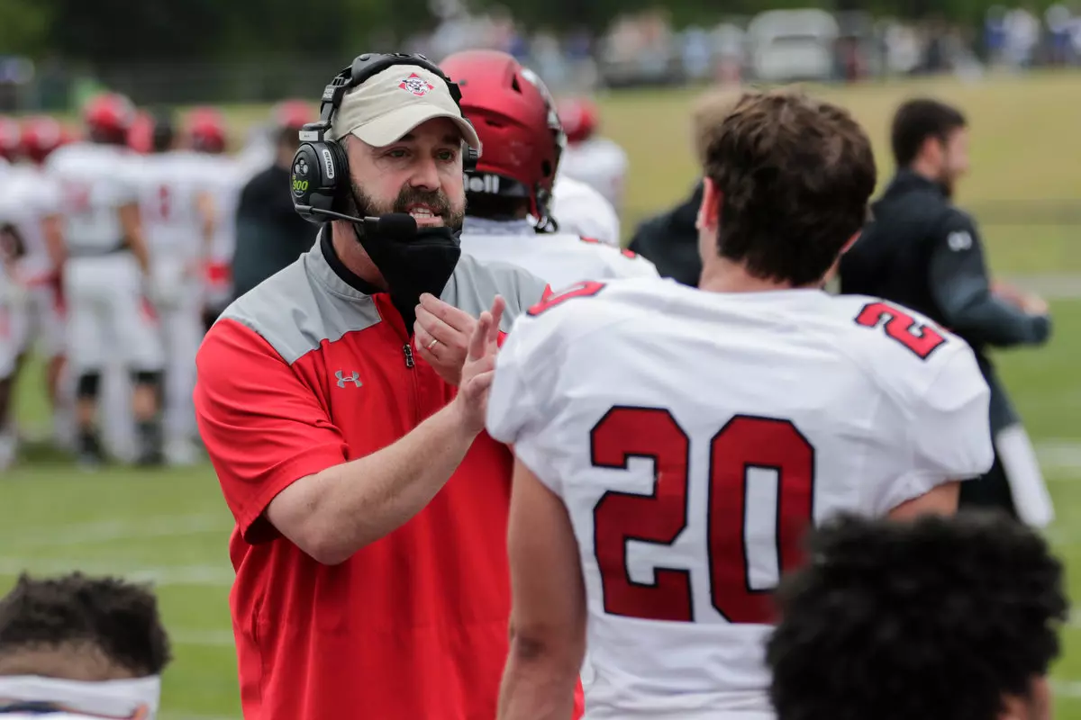 Presbyterian takes on Davidson in non-conference football action at Bailey Memorial Stadium on Saturday, April 10, 2021 in Clinton, South Carolina.
