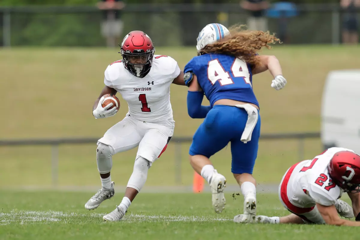 Presbyterian takes on Davidson in non-conference football action at Bailey Memorial Stadium on Saturday, April 10, 2021 in Clinton, South Carolina.
