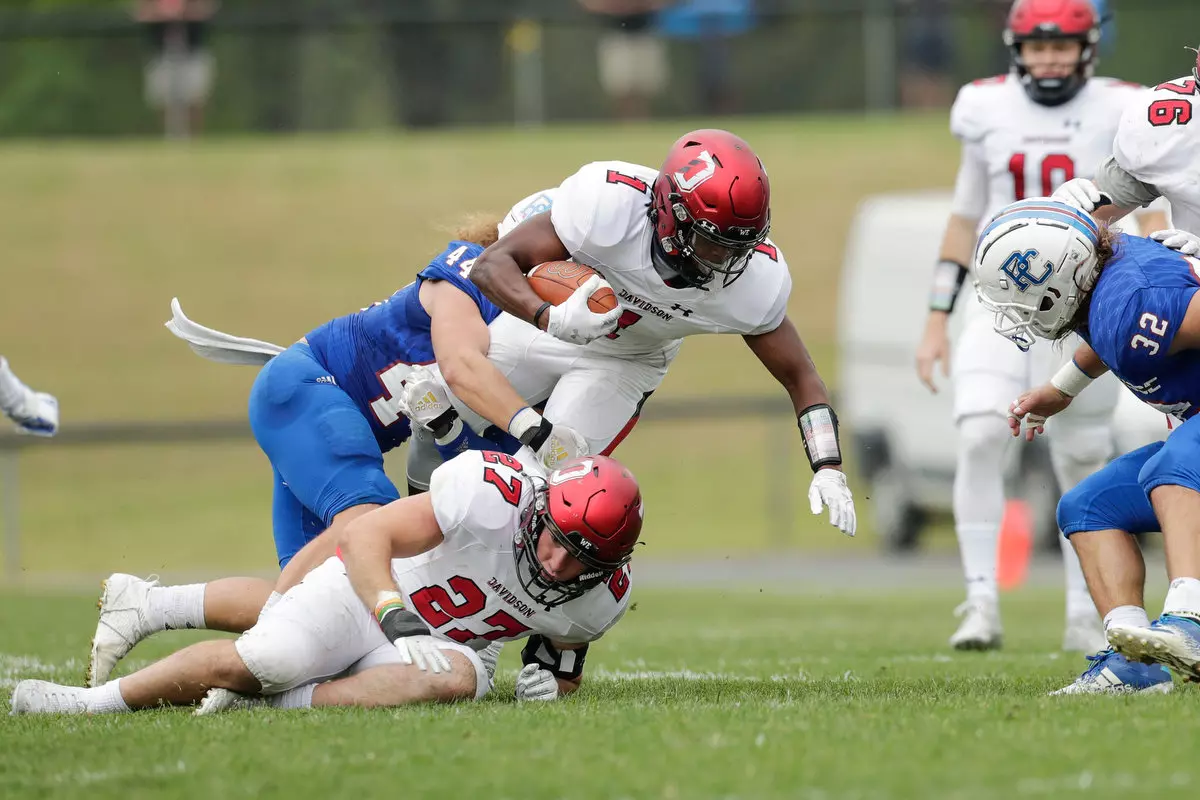 Presbyterian takes on Davidson in non-conference football action at Bailey Memorial Stadium on Saturday, April 10, 2021 in Clinton, South Carolina.