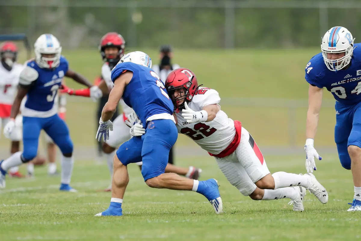 Presbyterian takes on Davidson in non-conference football action at Bailey Memorial Stadium on Saturday, April 10, 2021 in Clinton, South Carolina.