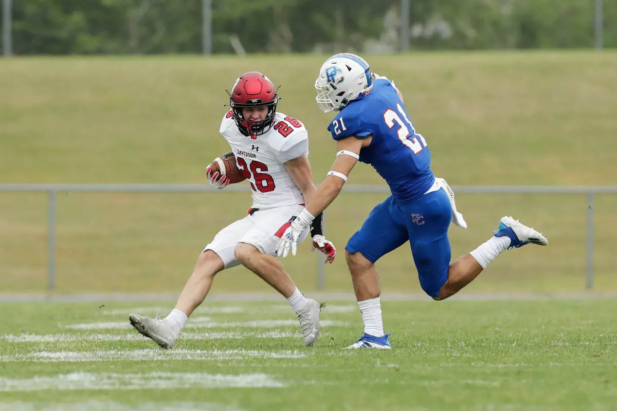 Presbyterian takes on Davidson in non-conference football action at Bailey Memorial Stadium on Saturday, April 10, 2021 in Clinton, South Carolina.