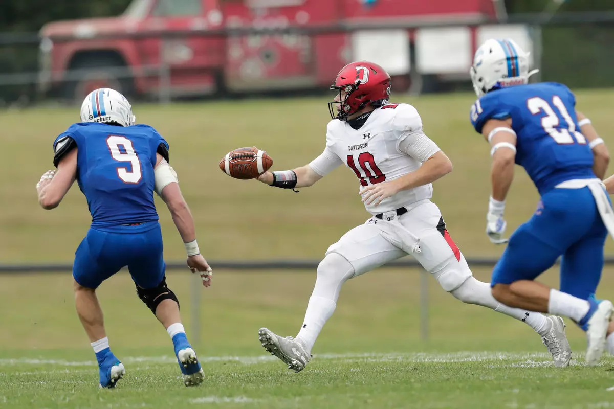 Presbyterian takes on Davidson in non-conference football action at Bailey Memorial Stadium on Saturday, April 10, 2021 in Clinton, South Carolina.
