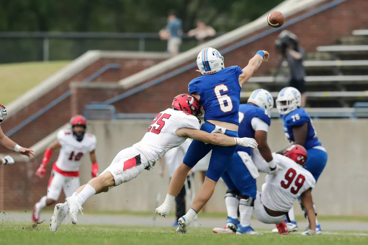 Presbyterian takes on Davidson in non-conference football action at Bailey Memorial Stadium on Saturday, April 10, 2021 in Clinton, South Carolina.