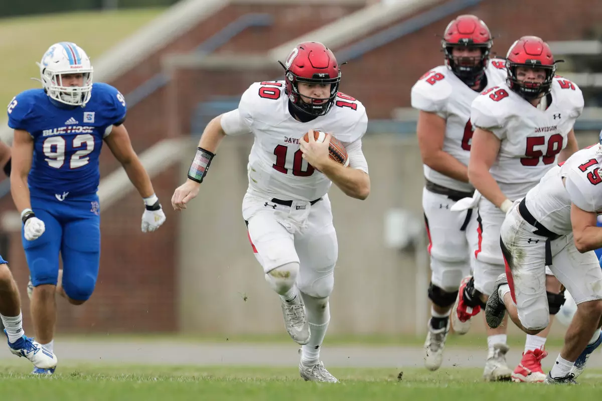 Presbyterian takes on Davidson in non-conference football action at Bailey Memorial Stadium on Saturday, April 10, 2021 in Clinton, South Carolina.