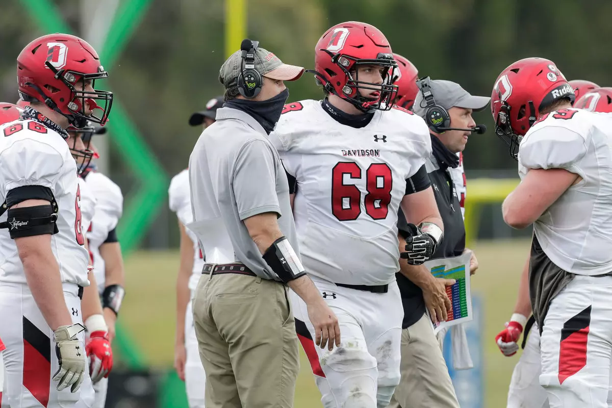 Presbyterian takes on Davidson in non-conference football action at Bailey Memorial Stadium on Saturday, April 10, 2021 in Clinton, South Carolina.