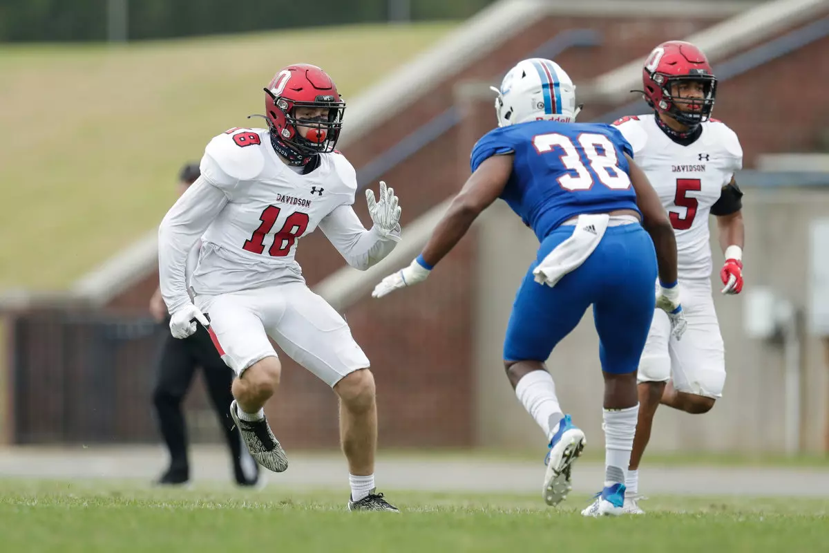 Presbyterian takes on Davidson in non-conference football action at Bailey Memorial Stadium on Saturday, April 10, 2021 in Clinton, South Carolina.