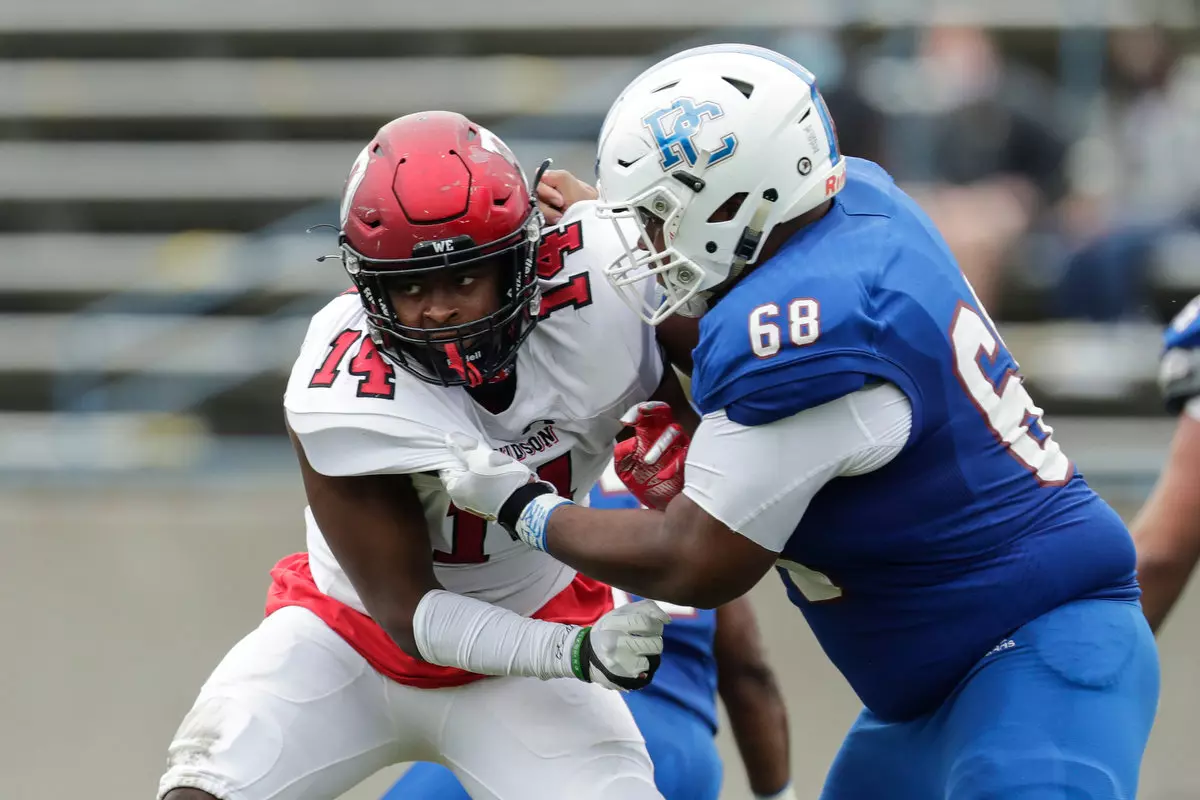 Presbyterian takes on Davidson in non-conference football action at Bailey Memorial Stadium on Saturday, April 10, 2021 in Clinton, South Carolina.