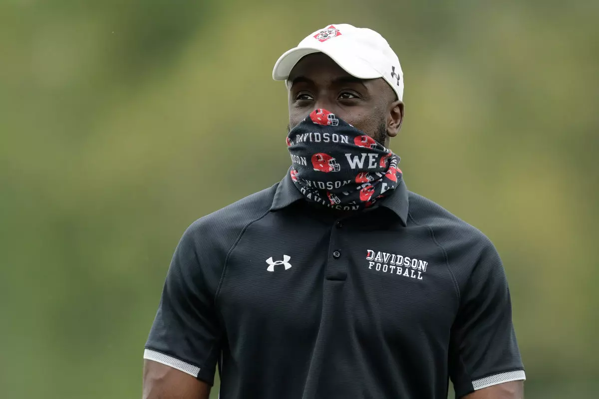 Presbyterian takes on Davidson in non-conference football action at Bailey Memorial Stadium on Saturday, April 10, 2021 in Clinton, South Carolina.